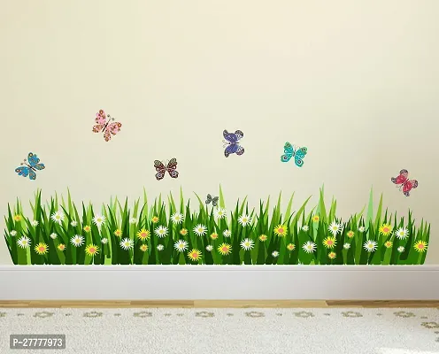 Designer Vinyl Green Grass Garden Wall Stickers-thumb0