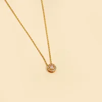 Designer And Stylish Fancy Gold Plated Mangalsutra With Solitaire Diamond With Fancy Chain-thumb2