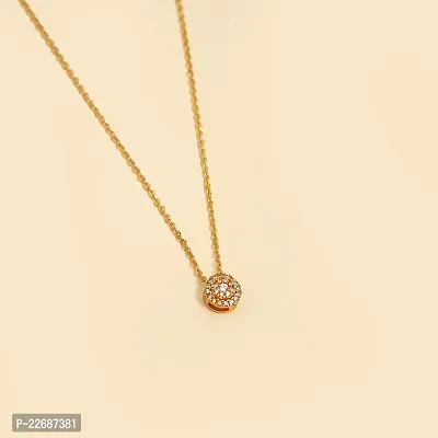 Designer And Stylish Fancy Gold Plated Mangalsutra With Solitaire Diamond With Fancy Chain-thumb3