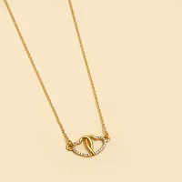 Pretty American Diamond Mangalsutra With  Twinkling Charming Gold Plated Pendant-thumb2