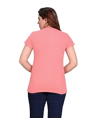 PEPP N HAGG Ladies 100% Cotton BIOWASH Half Sleeve Message Print T-Shirt |Latest | Fashion | Trendy | Stylish| Comfortable | Today I Choose Joy (Small, Pink)-thumb2