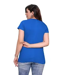 PEPP N HAGG Ladies 100% Cotton BIOWASH Half Sleeve Message Print T-Shirt |Latest | Fashion | Trendy | Stylish| Comfortable | BE You (Medium, Royal Blue)-thumb2