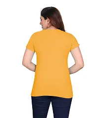 PEPP N HAGG Ladies 100% Cotton BIOWASH Half Sleeve Message Print T-Shirt |Latest | Fashion | Trendy | Stylish| Comfortable | Today I Choose Joy (Large, Musterd Yellow)-thumb2