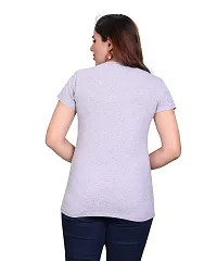 PEPP N HAGG Ladies 100% Cotton BIOWASH Half Sleeve Message Print T-Shirt |Latest | Fashion | Trendy | Stylish| Comfortable | Today I Choose Joy (Small, Melange)-thumb3