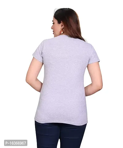 PEPP N HAGG Ladies 100% Cotton BIOWASH Half Sleeve Message Print T-Shirt |Latest | Fashion | Trendy | Stylish| Comfortable | Today I Choose Joy (Small, Melange)-thumb4