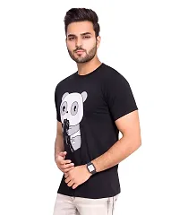 PEPP N HAGG Men's 100% Cotton Biowash Photo Print Round Neck Half Sleeve T-Shirts | Trendy | Stylish (X-Large, Bear)-thumb2