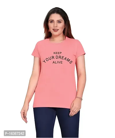 Buy PEPP N HAGG Ladies 100% Cotton BIOWASH Half Sleeve Message Print T-Shirt, Latest, Fashion, Trendy, Stylish, Comfortable