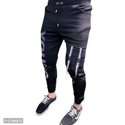 Wild Magic Men's Cargo Black Perfect for Outdoor Explorations Mens Cargos | Printed Cargos for Men | Stylish Cargos Pant | Comfortable and Relaxed Material