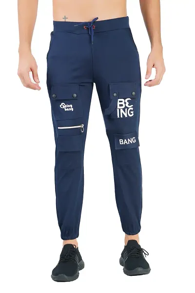 Stylish Fancy Blend Regular Track Pants For Men