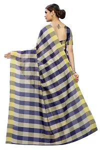 NITA CREATION Women's Cotton Silk Woven Saree With Blouse Piece(Darbar Woven Sarees (Navy Blue)-thumb3