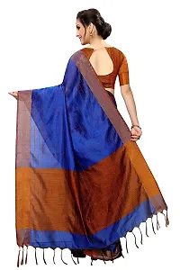 NITA CREATION Women's Fancy Vivam Woven Saree With Blouse Piece (Blue)-thumb2