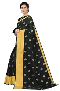 NITA CREATION Elegant Women's Art Silk Woven Saree With Blouse Piece(Ragini Woven Sarees_Black)-thumb1