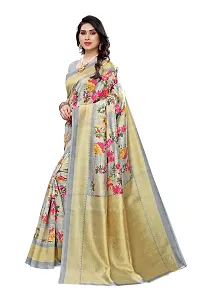 NITA CREATION Beautiful Silk Woven Saree With Blouse Piece (Grey)-thumb1