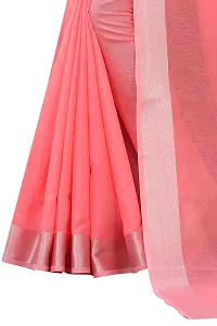 NITA CREATION Women's Woven Cotton Silk Woven Saree With Blouse Piece (Gajri Red)-thumb3