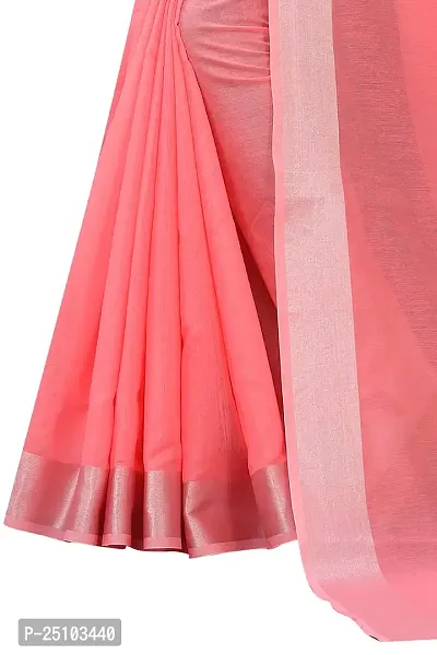 NITA CREATION Women's Woven Cotton Silk Woven Saree With Blouse Piece (Gajri Red)-thumb4