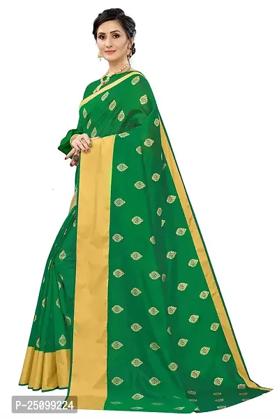 NITA CREATION Elegant Women's Art Silk Woven Saree With Blouse Piece(Ragini Woven Sarees_Green)-thumb2