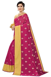 NITA CREATION Elegant Women's Art Silk Woven Saree With Blouse Piece(Kundan Woven Sarees_Pink)-thumb1