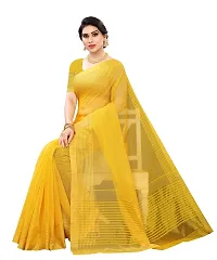 NITA CREATION Women's Beautiful Cotton Silk Woven Saree With Blouse Piece(Nirali Woven Sarees_Yellow)-thumb4