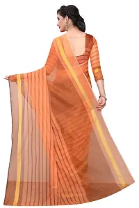 NITA CREATION Women's Woven Cotton Silk Woven Saree With Blouse Piece (Orange)-thumb2