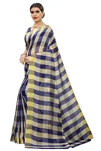 NITA CREATION Women's Cotton Silk Woven Saree With Blouse Piece(Darbar Woven Sarees (Navy Blue)-thumb1