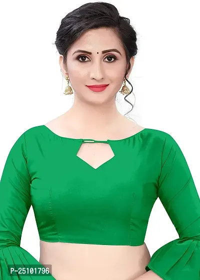 NITA CREATION Elegant Women's Cotton Silk Woven Saree With Blouse Piece(Monika Woven Sarees_Green)-thumb5