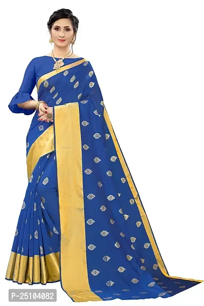 NITA CREATION Elegant Women's Art Silk Woven Saree With Blouse Piece(Ragini Woven Sarees_Blue)