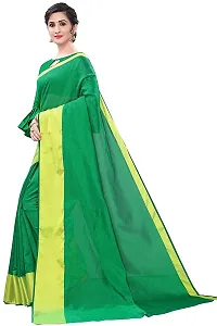 NITA CREATION Elegant Women's Cotton Silk Woven Saree With Blouse Piece(Monika Woven Sarees_Green)-thumb2