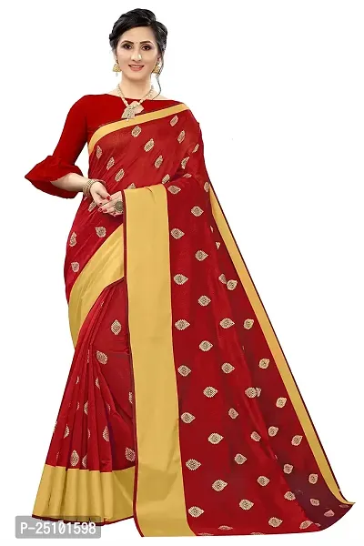 NITA CREATION Elegant Women's Art Silk Woven Saree With Blouse Piece(Ragini Woven Sarees_Red)