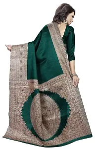 NITA CREATION Kalamkari Woven Saree For Women With Blouse Piece Printed Khadi Silk Material (Green)-thumb2