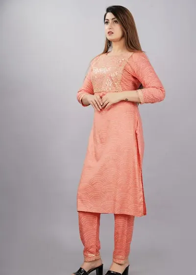 Stylish Trendy Rayon Kurta Bottom Set