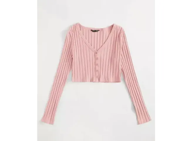 Elegant Lycra Striped Top For Women