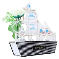 Ship Style Lamp Cute Couple with Flower showpiece-thumb1