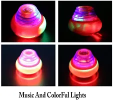 Odimo Led Lattoo,  Spinning Top with LED Light , Music and Laser Toy (Multi color and Design, Pack of 1)-thumb3