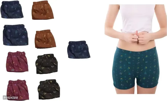 RM Women Cotton Blend Printed Bloomer Panties Underwear (Multicolor, M) (Pack of 10) - Blomar-RT-pk-10 (3) M