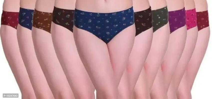 Buy RM Women Cotton Blend Printed Bikini Panties Underwear