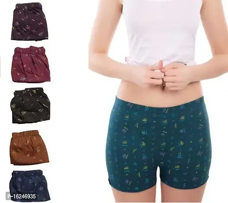 RM Girls Pure Cotton Printed Bloomer Panties Underwear (Multicolor, 8-9 Years) (Pack of 6) - Blomar-Rath-PK-6 (5) 8-9 Years