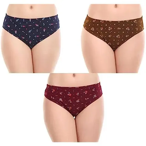 Printed Cotton Blend Panty Combo for Girls