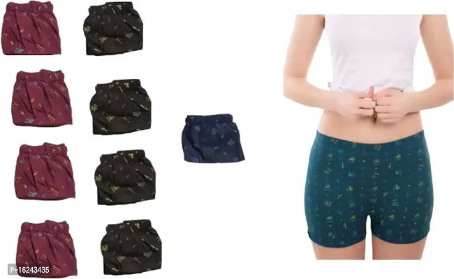 RM Girls Cotton Blend Printed Bloomer Panties Underwear (Multicolor, 8 - 9 Years) (Pack of 10) - Blomar-RT-pk-10 (9) 8 - 9 Years