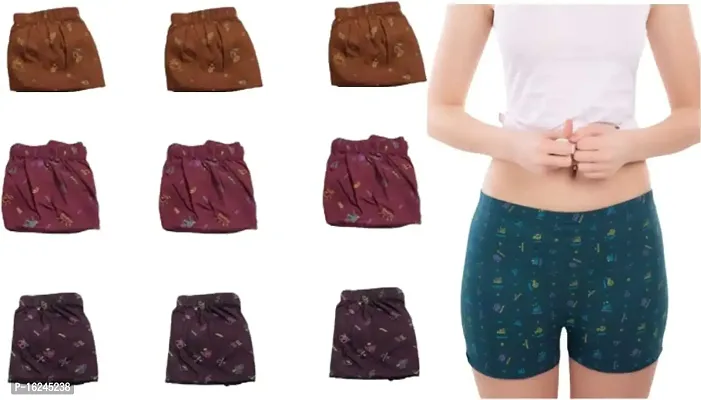 RM Girls Cotton Blend Printed Bloomer Panties Underwear (Multicolor, 10 - 11 Years) (Pack of 9) -Blomar-RT-pk-9 (3) 10 - 11 Years