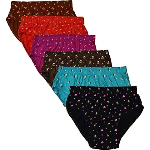 Printed Cotton Blend Panty Combo for Girls