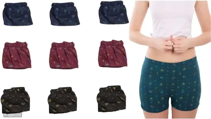 RM Girls Cotton Blend Printed Bloomer Panties Underwear (Multicolor, 4 - 5 Years) (Pack of 9) - Blomar-RT-pk-9 (5) 4 - 5 Years
