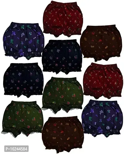 RM Girls Pure Cotton Printed Bloomer Panties Underwear (Multicolor, 6 - 7 Years) (Pack of 10) - Big 6_7 Year Pack 10-thumb2