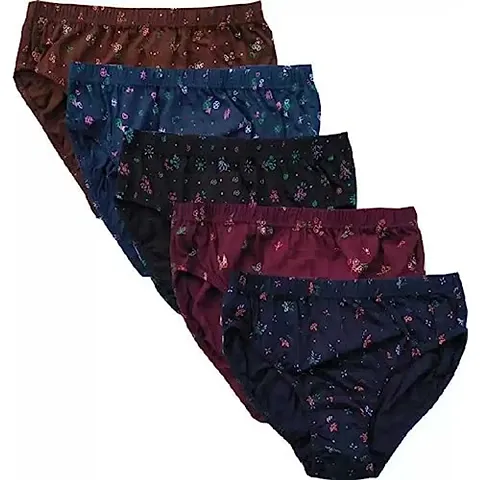 Printed Cotton Blend Panty for Girls Pack of 5