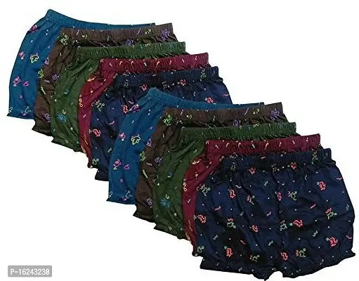 RM Women Hosiery Printed Bloomer Panties Underwear (Multicolor, XS) (Pack of 10) - Big XS Pack of 10-thumb0