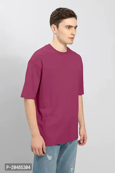 SkiTch Oversized Regular T-Shirt for Man Baggy Fit Comfortable Pure Blend Solid Tshirt Casual Half Sleeves Round Neck Plain Color Tshirts in Sizes (S,M,L,XL,XXL,3XL)-thumb5