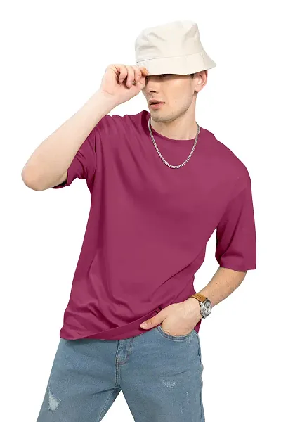 SkiTch Oversized Regular T-Shirt for Man Baggy Fit Comfortable Pure Blend Solid Tshirt Casual Half Sleeves Round Neck Plain Color Tshirts in Sizes (S,M,L,XL,XXL,3XL)