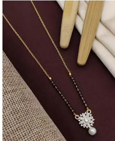 Elegant Alloy American Diamond Mangalsutra For Women