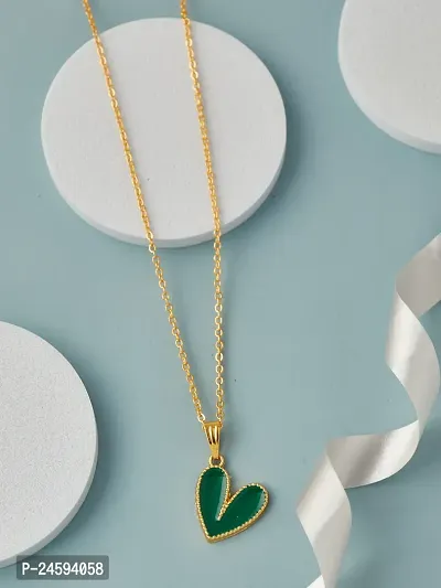 Brandsoon Fashion Embracing  Hearts-in-Love shape  Gold Plated Austrian Crystal Pendant and chain for Girls/Women-thumb0