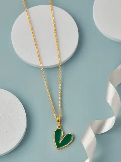 Brandsoon Fashion Embracing  Hearts-in-Love shape  Gold Plated Austrian Crystal Pendant and chain for Girls/Women