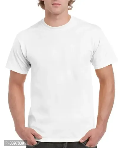 Classic Polyester Solid Tshirt for Men-thumb0